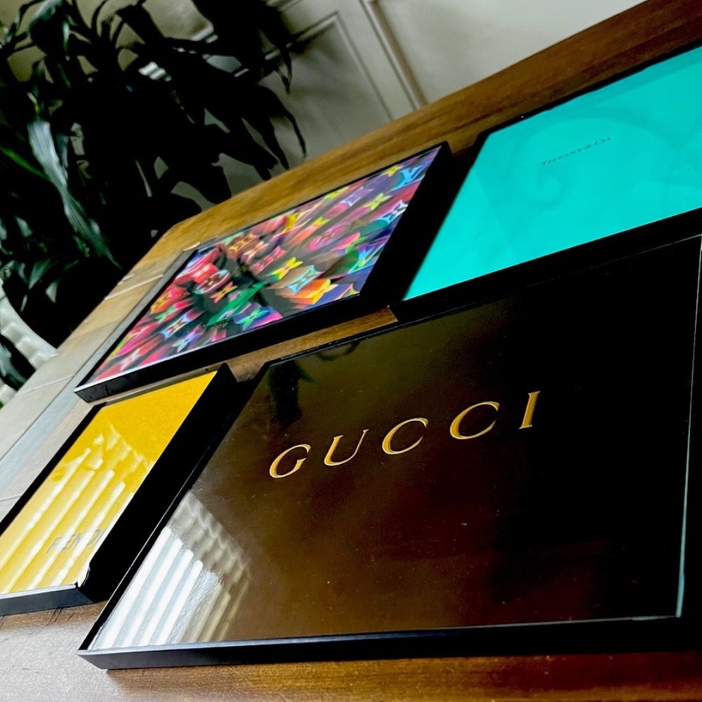 Custom framed luxury wall art gift set